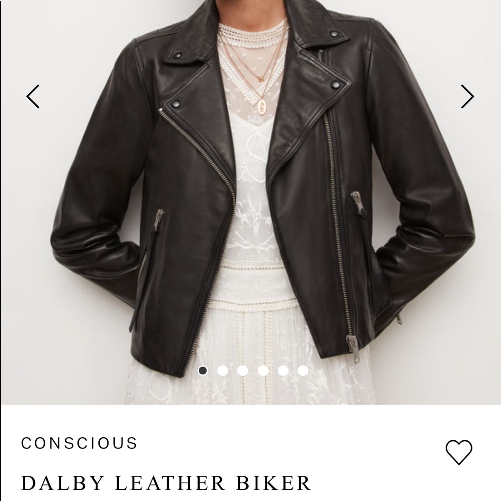 All Saints Dalby Leather Jacket